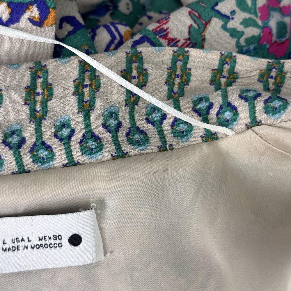 Zara Kimono Jacket Womens Large Tribal Belted Boho Cardigan Duster Robe Festival - Picture 10 of 13